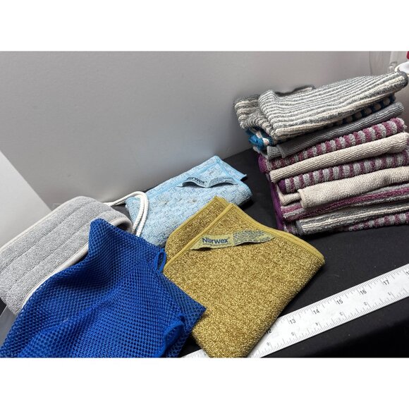 Norwex NEEDS RESETTING Kitchen & Dish Cloth Bundle Assorted Colors & Patterns Po - Picture 1 of 8